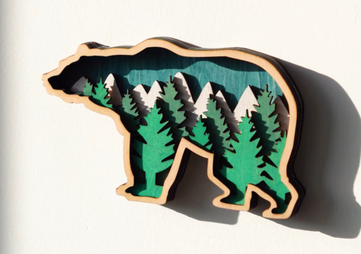 A well laser cut chritsmas wall decor