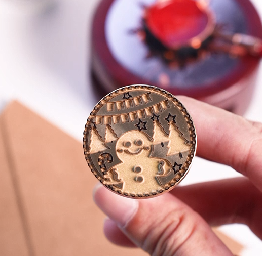Brass christmas stamp